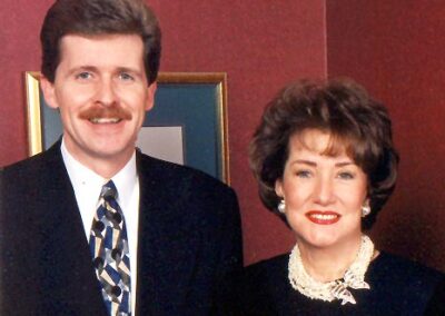 With Elizabeth Dole at Family Heritage Foundation event, 1995.