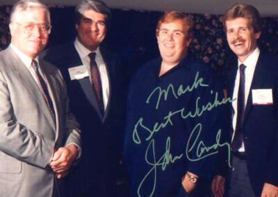 With Gary Fries, President of the Radio Advertising Bureau; Mark's mentor, Paul Palmer and a genuinely nice man, John Candy.