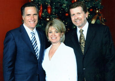 With Mitt Romney (and Mrs. Larson), December 2007.