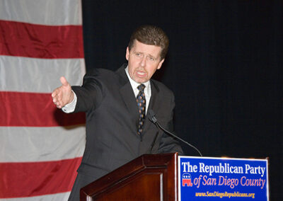 Speaking at the 2008 Lincoln-Reagan Dinner in San Diego.