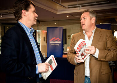 Chatting with Andrew Breitbart (Breitbart.tv, BigGovernment.com) at the Reagan Ranch Center, November 2009.