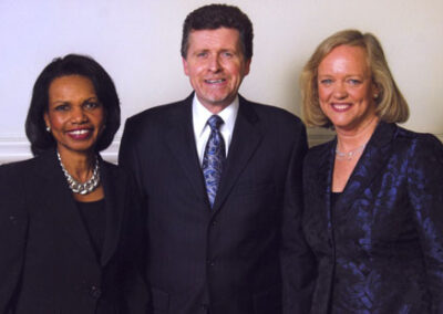 Prior to MC'ing en event with legendary EBay star Meg Whitman and former Secretary of State Condi Rice, 2010.