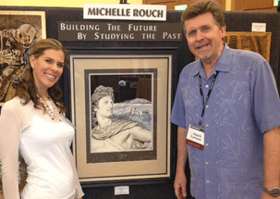 With Michelle Rouch, renowned aviation and space artist at Spacefest- Tucson, June 2012. Info at www.rouch.com