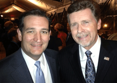 The "Future of the GOP"? With the new US Senator from Texas, Ted Cruz...before introducing him to the crowd at a Young America's Foundation dinner. November 10, 2012 at the Reagan Ranch Center in Santa Barbara.