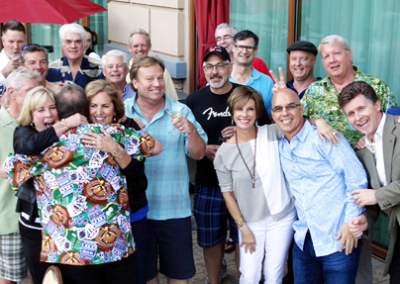 With many of our old KFMB and B-100 FM radio team, together again for the 40th anniversary of B-100... Celebrating (and trying not to fall over each other) at the March 27, 2015 reunion at Pala Resort. I was part of that awesome group for more than 18 years... Many successes that will never be duplicated.