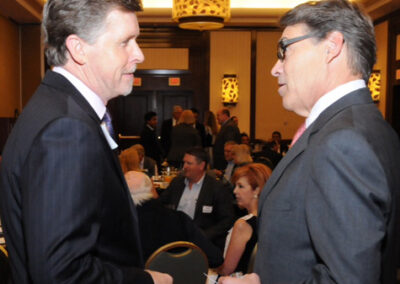 Chatting with former Texas Governor and Presidential candidate Rick Perry prior to being on stage with him at a New Majority event... La Jolla, CA June 2015.