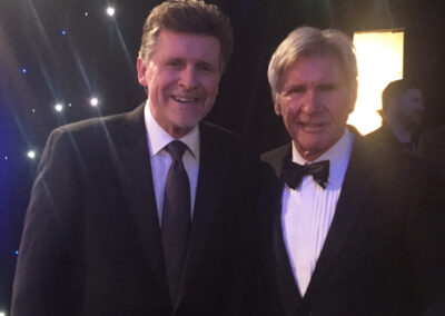 Catching up with Harrison Ford at the "Living Legends of Aviation" event in Beverly Hills, January 2016.