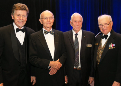 With legendary astronauts Mike Collins (Gemini 10,Apollo XI), Al Worden (Apollo XV) and Rick Hauck (Shuttle missions STS-7, STS-51A & STS-26). Before the Astronaut Scholarship Foundation INNOVATORS GALA, Washington, DC, September, 2017.