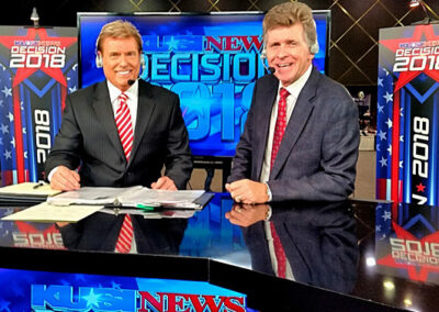 Election Night TV coverage with Allen Denton and the team on KUSI NEWS, November 2018.