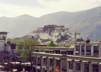 Mark and the fifty-member Heart to Heart International Delegation took medical supplies into Tibet in 1998. That's the Potala Palace in the distance.