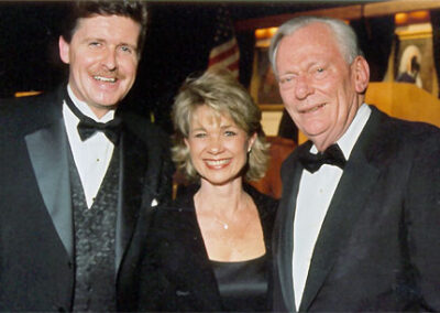 Southwest Airlines Co-Founder Herb Kelleher is proud to hang out with us . . . after emceeing International Aerospace Hall of Fame event — March 2002