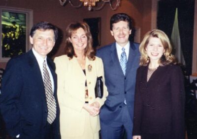 With Paul Palmer, Gen. Colin Powell and KFMB's Joan Hiser, shortly after the Gulf War ended — April 1991