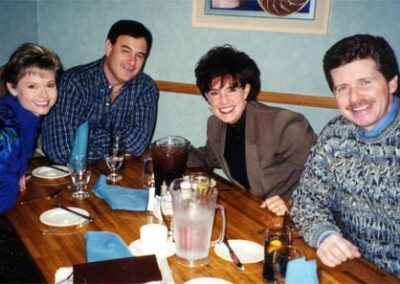 With Media Fellowship pals Pat Brown, Jeff Detrow and Carol LeBeau — 2001