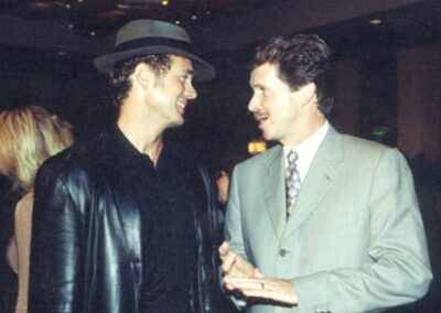 Chatting with Actor John Schneider at MFI event. September 2002