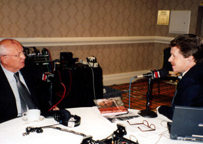 Interviewing former Soviet President Mikhail Gorbachev, October 18, 2004.