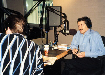 Interviewing ABC's John Stossel during special Larson Show at Radio City in New York — January 2005.