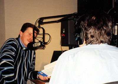 Interviewing ABC's John Stossel during special Larson Show at Radio City in New York — January 2005.