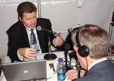 Interviewing Press Secretary Tony Snow at the White House, October 24, 2006.