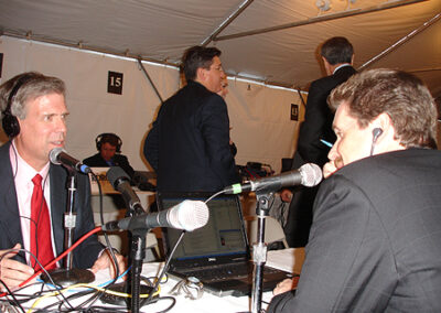 Interviewing Press Secretary Tony Snow at the White House, October 24, 2006.