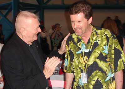 Enjoying a laugh with the legendary Gene Kranz of "Failure Is Not An Option" fame (Apollo 13).