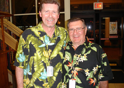 Looking oh-so-fabulous (!!!) with astronaut Dick Gordon (Gemini 11 and Apollo 12) at Kennedy Space Center''s Saturn V pavilion (with apologies to the lovely Linda Gordon).