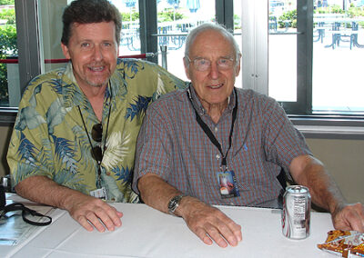 With the legendary Jim Lovell (Apollo 8 and 13) at Kennedy Space Center, Florida, June 9, 2007.